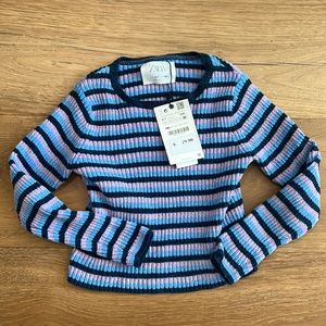 New With Tags Zara Girls Long Sleeve Shirt Size 6-7 years